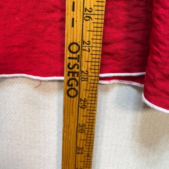 Ali Miles Women's Office Oversized Tunic Top Long Sleeve Size 1X Red Lightweight - Picture 9 of 12